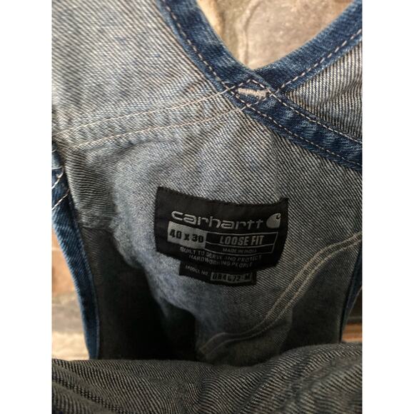 Carhartt men’s Loose fit overall jeans size 40x30 - Picture 3 of 4